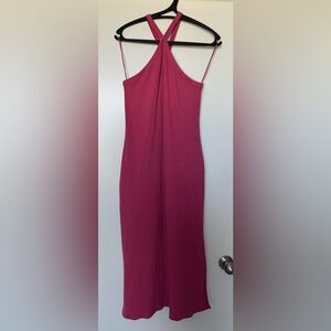 Pink midi dress